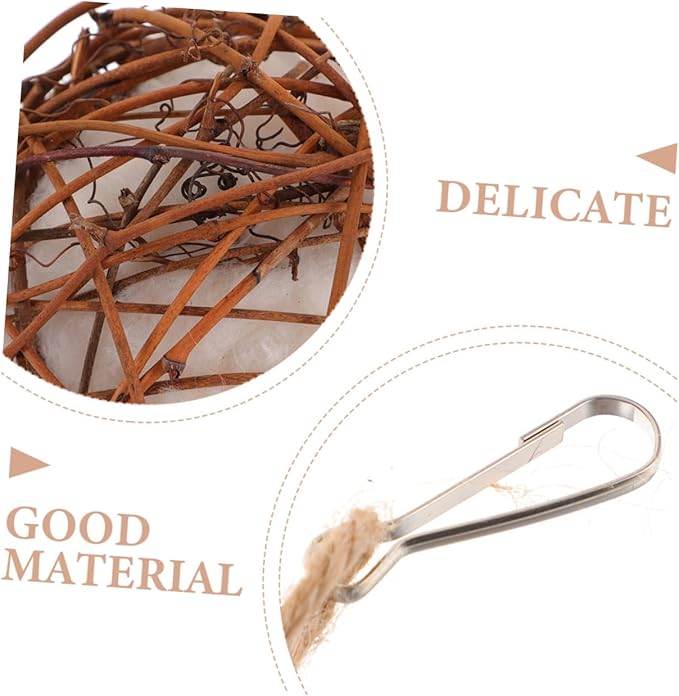 TOYANDONA 6pcs Natural Rattan Parrot Chewing for Small Birds Hanging Cage Accessories for Parakeets Cockatiels Enhancing Activity with Cotton Safe Bird