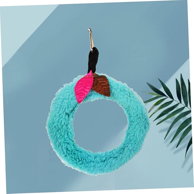 COLLBATH Bird Cage Toys Parrot Perch Toy Pet Ring Soft Plush Bird Swing for Conures Cage Decor