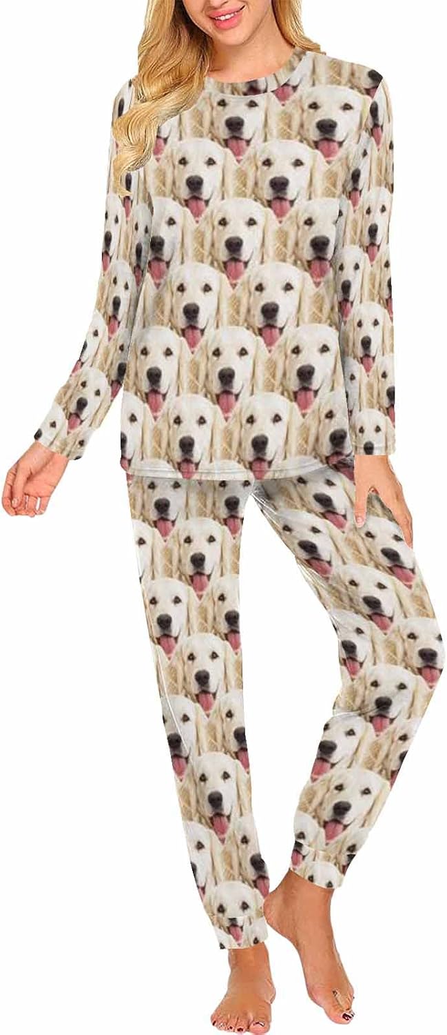 MyPupSocks Custom Face Pajamas Sets for Women, Personalized Photo Sleepwear XS-XXL