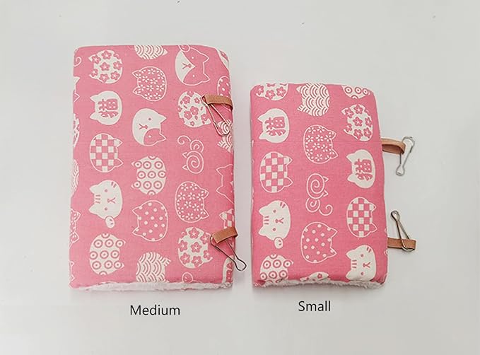 2 Pack Hammock Warm Plush Tunnel Birds Cage Accessories for Small Pet Parrot Hamster (Medium, Pink)