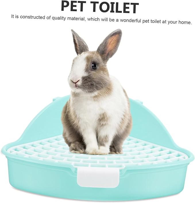 Hemoton Easy Potty Training Aid Indoor Pet Potty for Dogs Cat Rabbit Guinea Pig Hamster Corner Litter Box