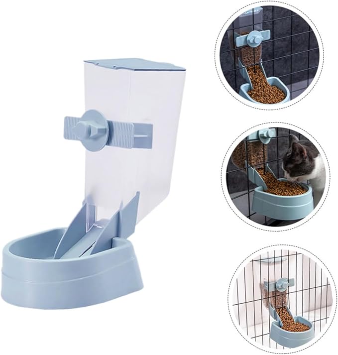 Automatic Hanging Bird Feeder and Refillable Hamster Feeder Multi-Function Pet Food Dispenser for Small Birds and Rodents Outdoor Cage Use