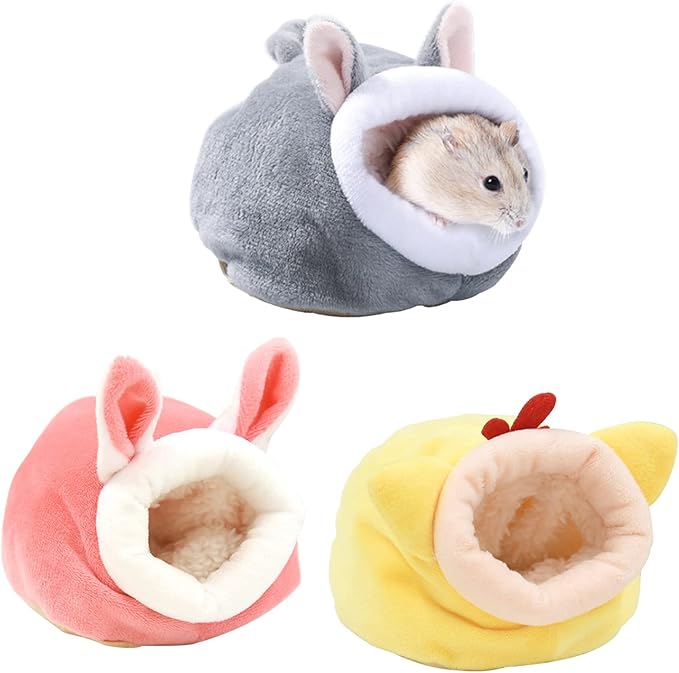 Velvet Small Animal Nest Winter Warm House Soft Breathable for Hamsters Guinea Pigs Squirrels Birds Cage Accessories
