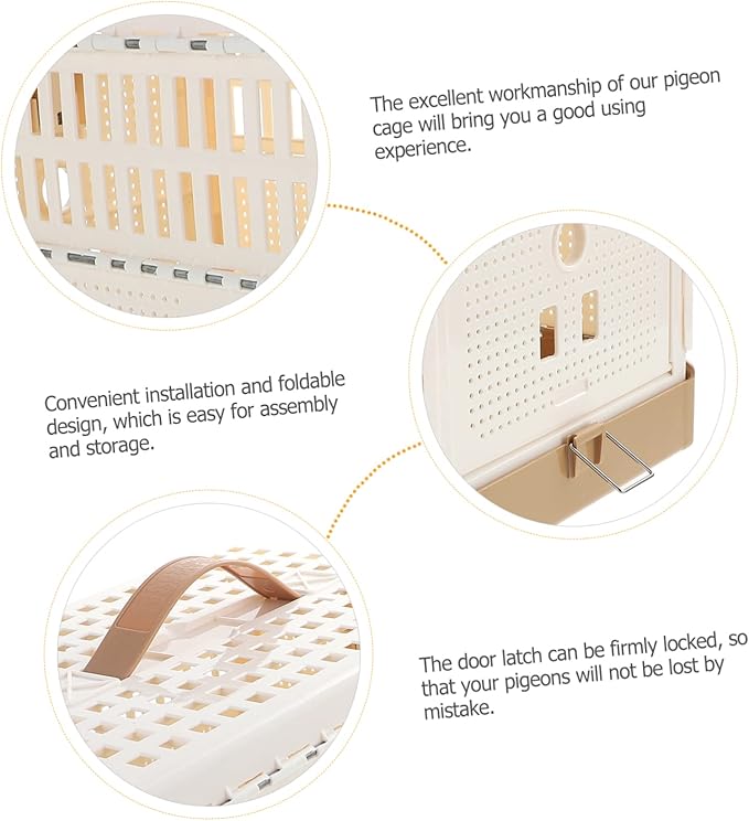 Portable Pigeon Cage Foldable Design for Pigeon and Transportation Easy Storage Premium Plastic Material Scientific Mechanism for Safe Use
