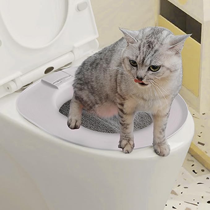 Cat Toilet Training Kit, Removable Urinal System | Toilet Litter Box Trainer for Indoor Use, Home, Apartment, Bathroom, Basement, and Pet Shop Environments