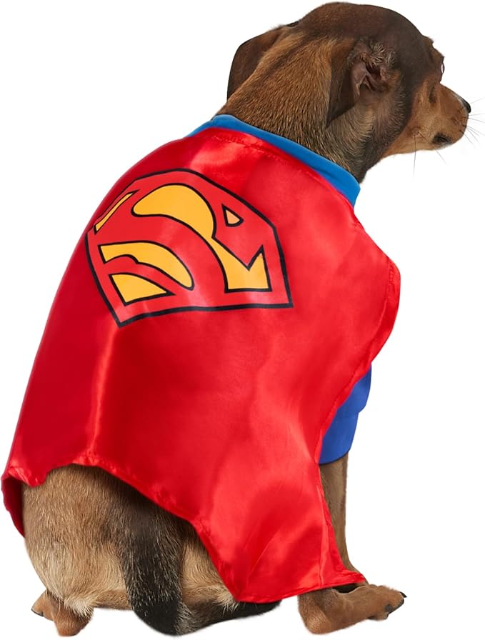 DC Comics Superheroes: Superman Pet Costume for For Dogs or Cats by Rubies, Large