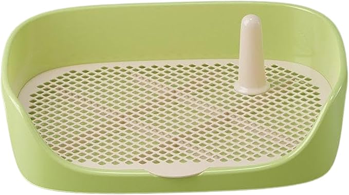 Litter Tray Pet Kitten Toilet Training Potty Pet Litter Pan Portable Design Anti Splashing Function Suitable for Small Animal Indoor Outdoor, Green 48x37x13cm