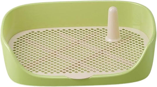 Litter Tray Pet Kitten Toilet Training Potty Pet Litter Pan Portable Design Anti Splashing Function Suitable for Small Animal Indoor Outdoor, Green 40x30x11cm