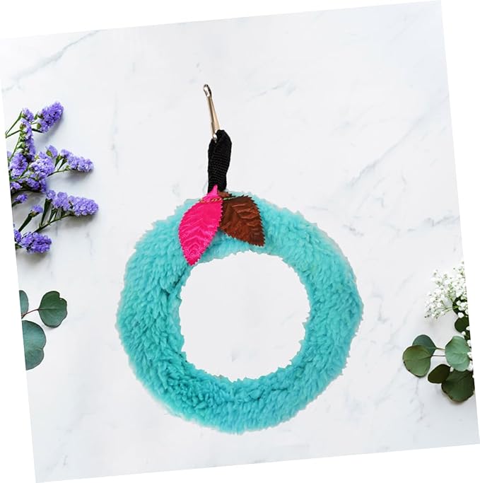 COLLBATH Bird Cage Toys Parrot Perch Toy Pet Ring Soft Plush Bird Swing for Conures Cage Decor