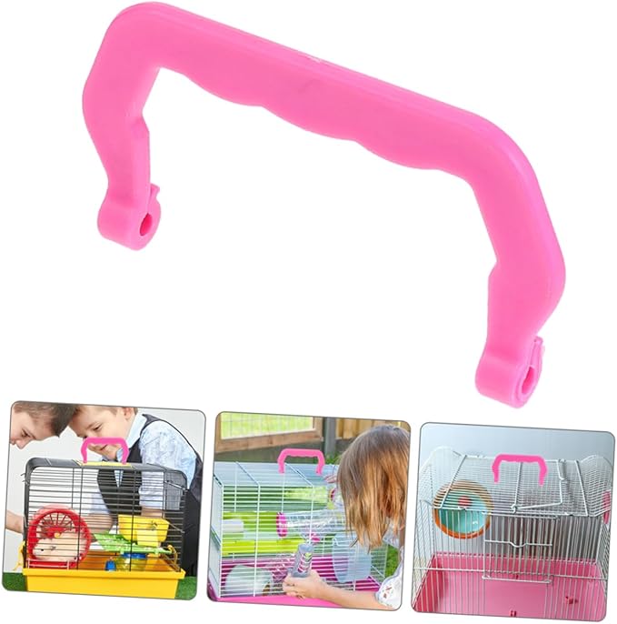 Sosoport 12pcs Detachable Pet Cage Handles Lightweight Plastic Carrier Replacement for Cat and Bird Cages Easy to Install Ergonomic Design for Convenient Transport