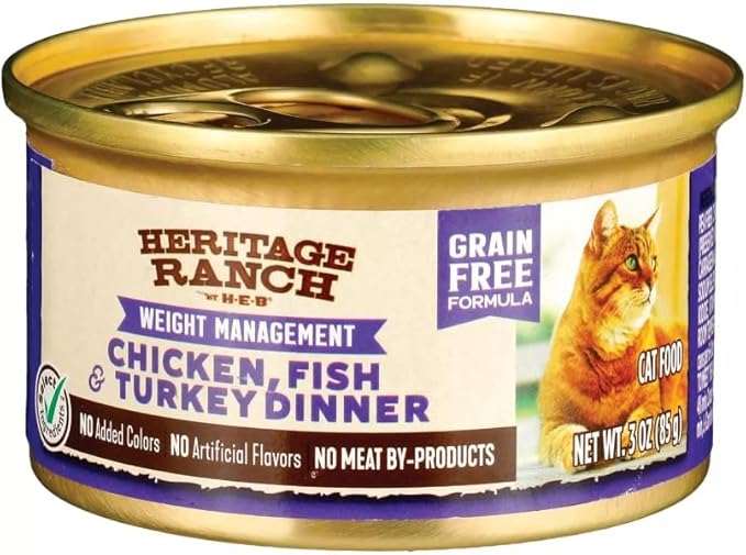 Heritage Ranch Limited Ingredient Grain Free Wet Cat Food Treat (3oz, Chicken, Fish & Turkey)
