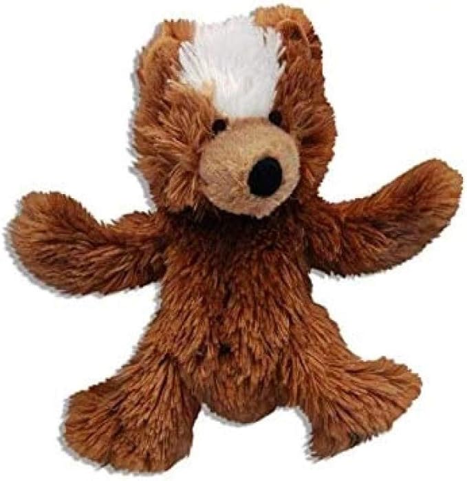 KONG Plush Teddy Bear Dog Toy X-Small - 3.5" - Pack of 4