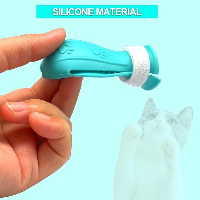 4PCS Cat Paw Protector Shoes, Adjustable Silicone Cat Shower Feet Cover for Home Pet Hospital Bathing Nail Trimming Treatment (Blue)