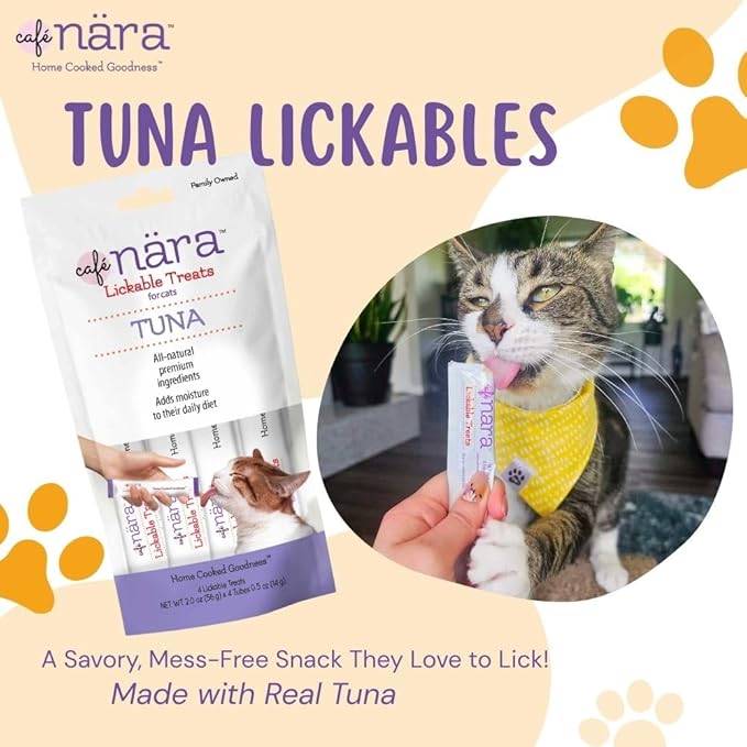 Café Nara Tuna Flavored Lickable Treats for Cats - Pack of 6