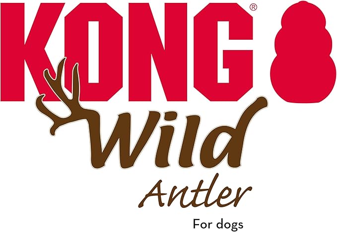 KONG Antlers for Dogs – 2 Pack of Naturally Shed Elk Antlers, 100% All-Natural & Sustainable Chews, Long-Lasting, Cleans Teeth, Freshens Breath (Medium)