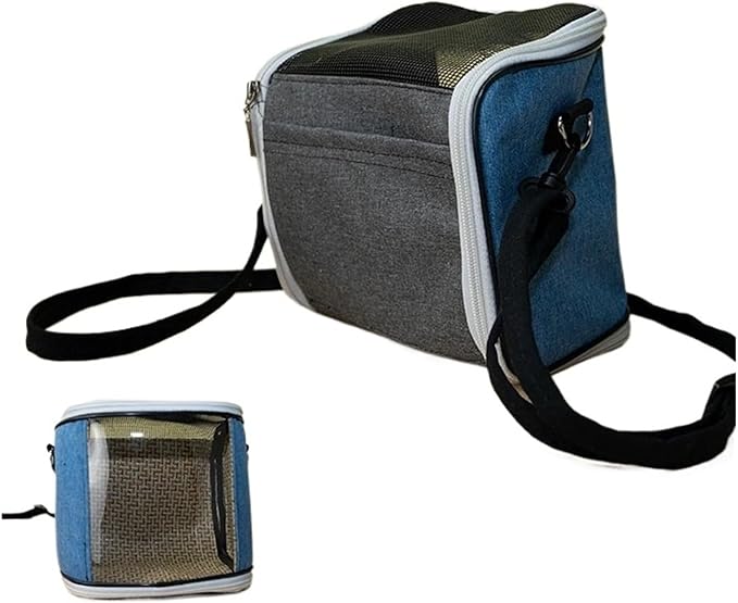 Portable Pet Bird Cage Parrot Breathable and Detachable Hamster Flying Travel Bag Pet Accessories Guinea Pig(Grey)
