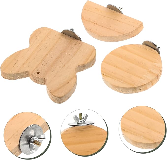 POPETPOP 9pcs Pet Platform for Hamsters Parrots Jumping Board Chewing Function Decorative Bird Cage Accessories for Guinea Pigs and Animals