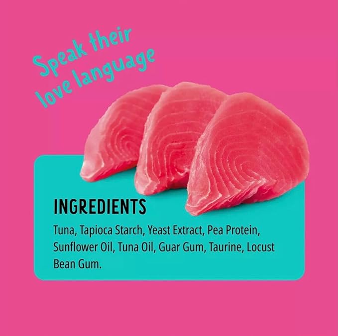 Bonkers Licky Tubes, Wet Lickable Tasty Tuna Flavor Cat Treats, Real Meat, Treats for Training or Food Topper 2 Pak (8 Tubes) Plus Cat Pom Pom Balls Toy