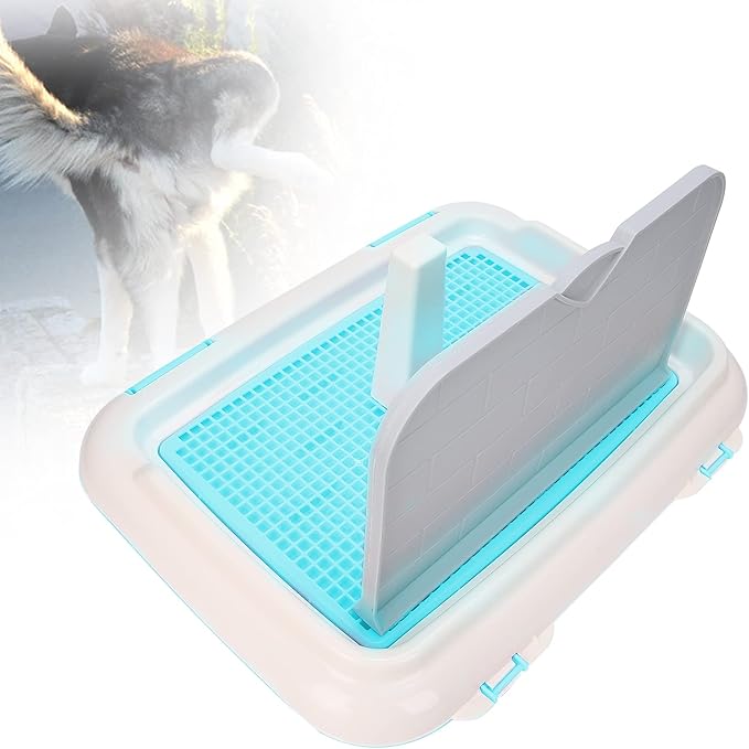 Puppy Training Toilet, Dog Training Toilet Pad Cat Potty Fence Dog Scheduled Urination Potty Tray, 18.3 x 13.9 x 9.3in