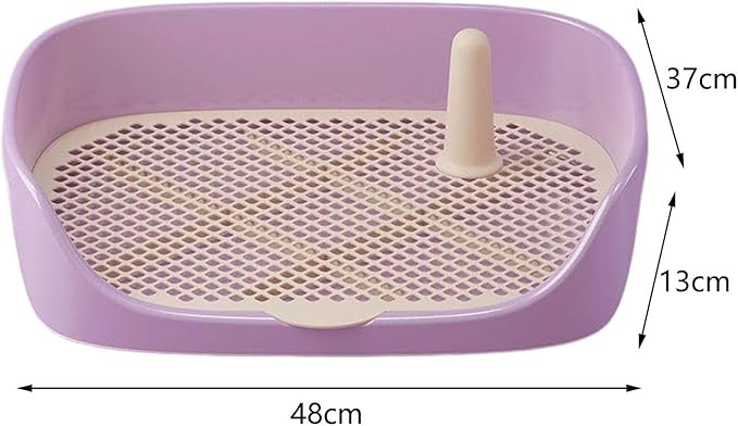 Litter Tray Pet Kitten Toilet Training Potty Pet Litter Pan Portable Design Anti Splashing Function Suitable for Small Animal Indoor Outdoor, Purple 48x37x13cm