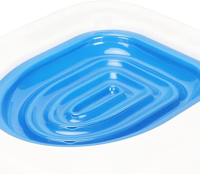 Cat Toilet Training Kit EcoFriendly Safe Toilet Trainer System for Healthier Cats with Recesses for Easy Cleaning for Cat Supplies (Blue)