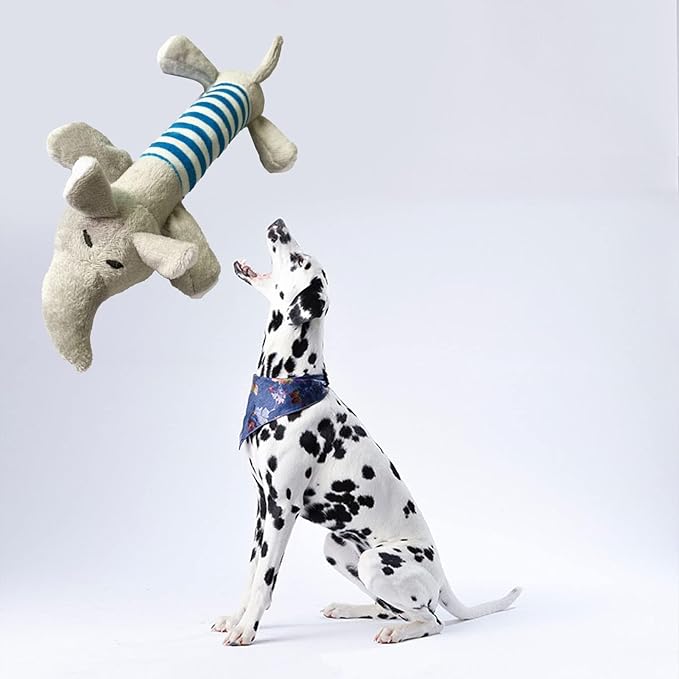Cyrank Dog Toys, Cute Striped Animal Dog Squeaky Toys Dog Stuffed Animals Chew Toy with 4 Legs Soft Durable Plush Dog Toys for Pet Dog Cat(#2)