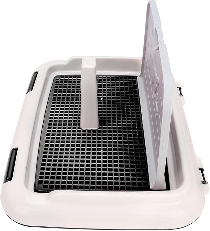 Dog Toilet Indoor Training Pad for Puppies, Leakproof Potty Tray for Cats, Scheduled Urination for Dog, Suitable for Small Pets, Made of HighQuality Plastic, 18.3 X 13.9 X 9.3in (Black)