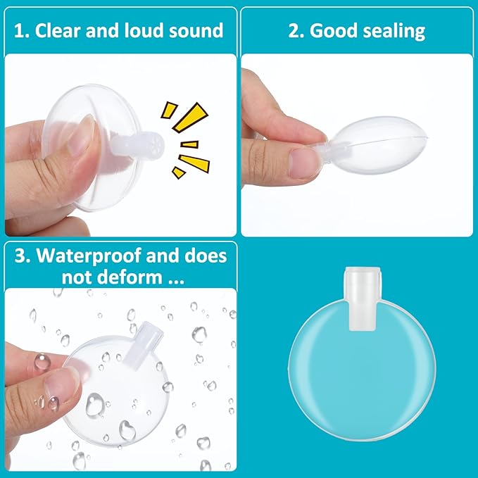 15 PCS Squeakers for Dog Toys, Dog Squeakers Replacement, 43mm Squeaker Insert Toy Noise Maker Round Airbag for Cat Toys Repair Pet Supply