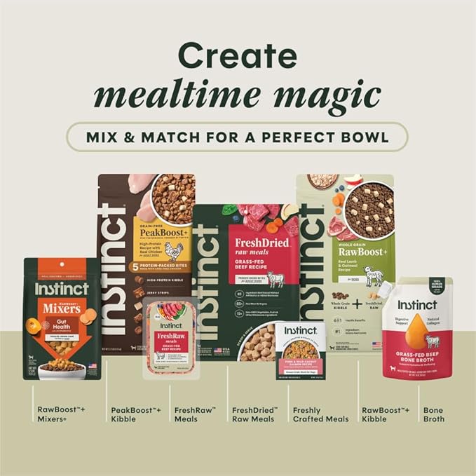 Instinct RawBoost, Natural Dry Dog Food with Freeze-Dried Pieces, Whole Grain Recipe - Real Chicken & Brown Rice, 3.5 lb. Bag