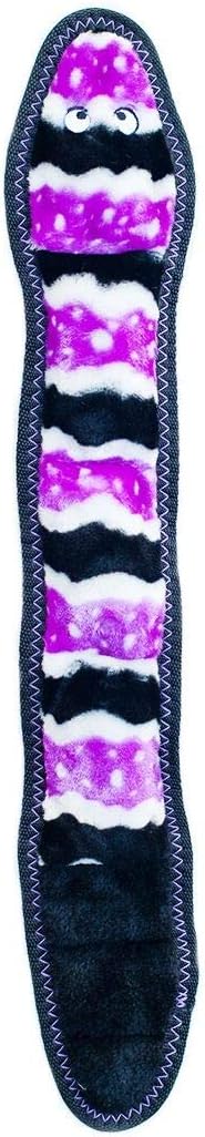 ZippyPaws ZP853 Z Stitch Snake Squeak Toy, Medium Purple