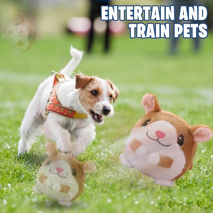 Interactive Dog Toys, 2026 Active Moving Pet Plush Toy, Squeaky Moving Dog Toy Ball, Washable Cartoon Pig Sound Electronic Dog Toy, Shake Bounce Boredom Talking Toys for Dog Cats (Red Pig)