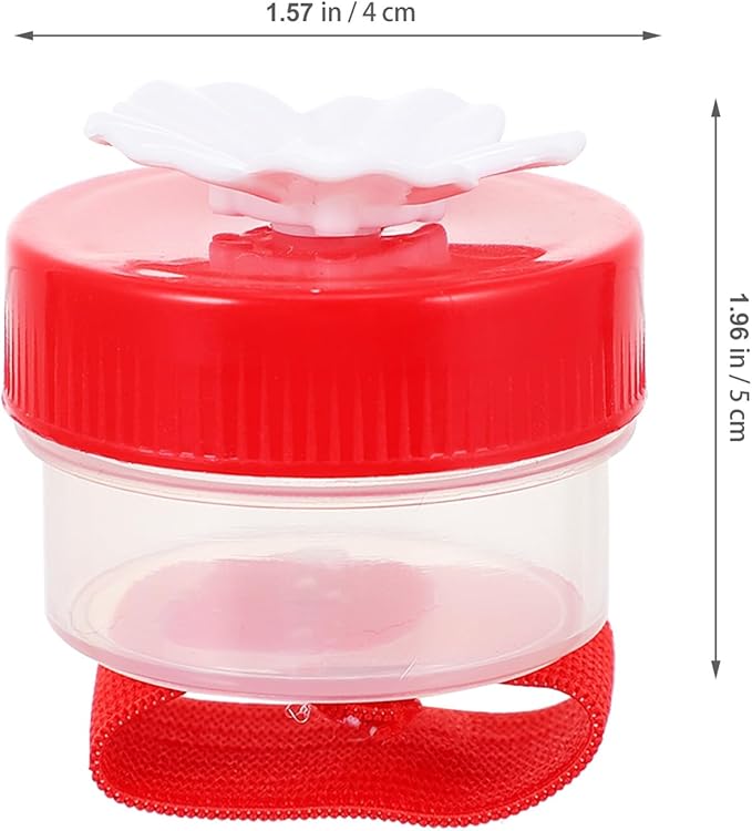 Handheld Hummingbird Feeder Plastic Bird Feeder with Replacement Flower Feeding Ports for Outdoor Garden Patio Backyard Birding Supplies Color Style