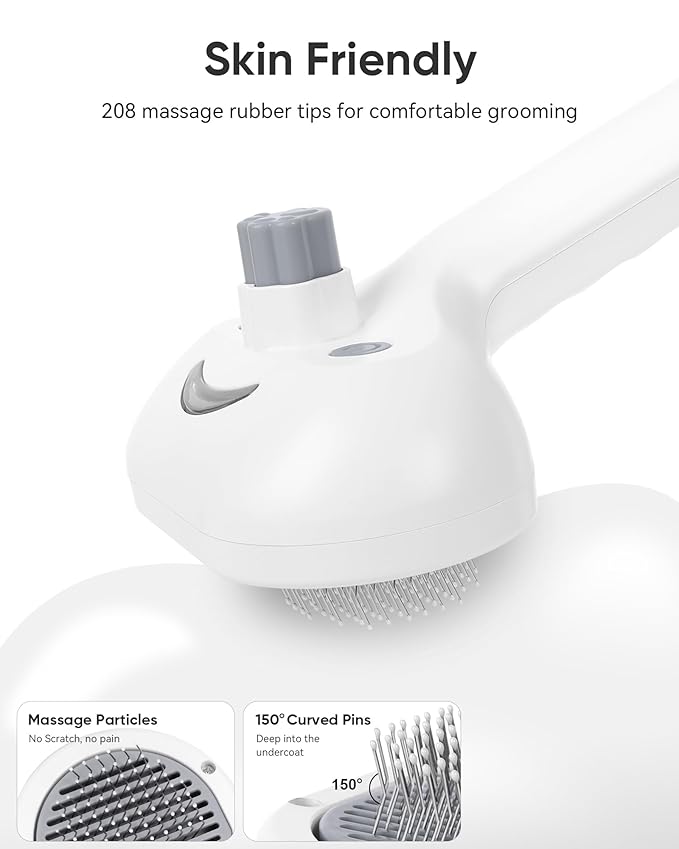 Pet Steam Brush Dog Cat 2026 New Grooming Comb for Shedding, Floating Hair, Smooth & Detangling, Gentle Cool Mist Softens Hair Reduces Static Helps Pets Who Dislike Bathing