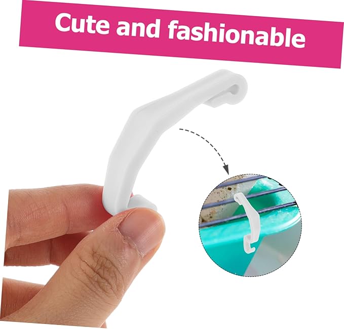 20pcs Rabbit House Fasteners Small Animal Cage Clips Secure Wire Clips for Rabbit Hamster and Bird Cages