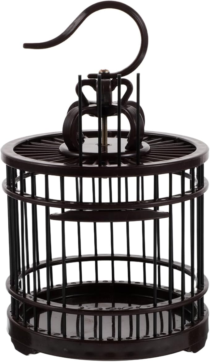 VICASKY Portable Decorative Bird Cage Habitat Box for Small Animals Compact Vintage Transport Cage with Hook for Indoor Outdoor Use for Crickets Grasshoppers Hamsters and Hummingbirds