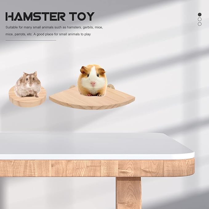 POPETPOP 4pcs Bird Platform for Parrots and Pets and Sturdy Hamster Plaything Creative Fan Shape for and Enrichment Activities