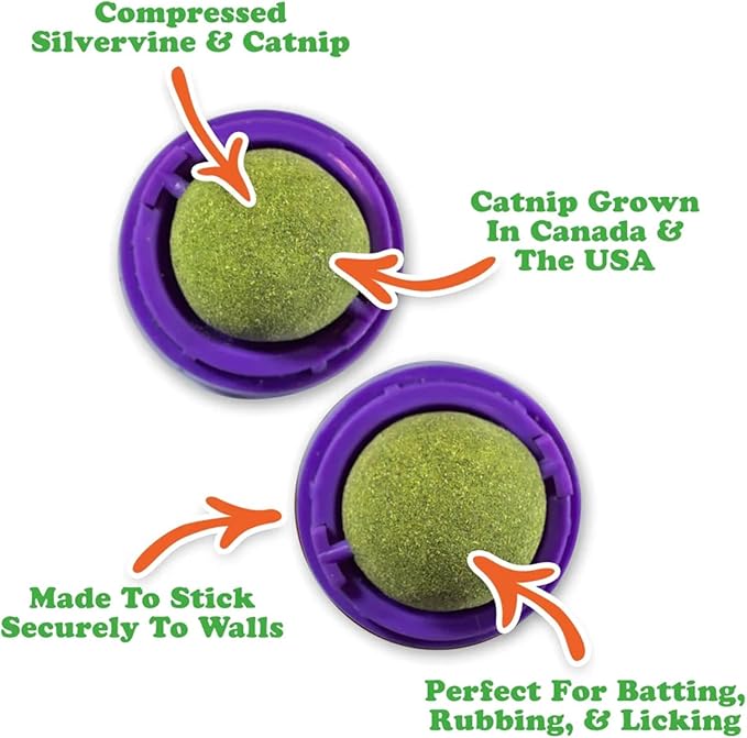 Meowijuana Sampler Stash #2 Bundle | Crunchie Munchie Salmon Treats, Stick 'n' Lick Compressed Catnip, 1 oz Premium Catnip Spray and 3 ct Rollies | Promotes Play and Cat Health