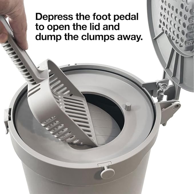 Modkat Premium Litter Keeper - Cat Litter Disposal (Includes Litter Scoop, 2X Bamboo Charcoal Filters, and 10x Recycled Waste Bags (White)