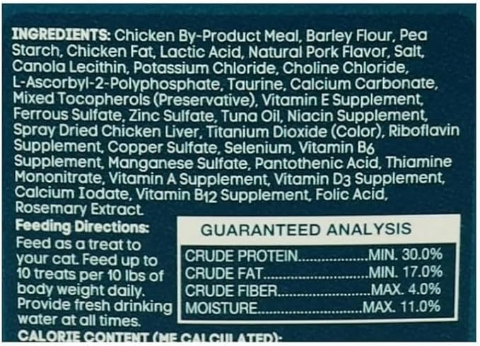 Crunchy & Creamy Tuna Flavor Cat Treats ~ 16 Oz ~ Formulated to Meet The Nutritional Standards for All Life Stages, Helps Clean Teeth and Prevent Tartar Buildup ~ (1 Pack)