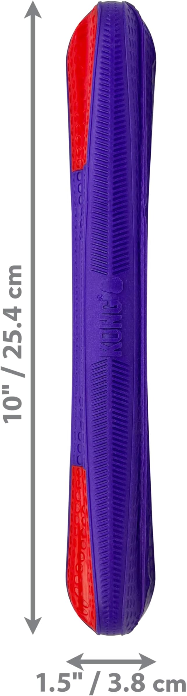 KONG Duets Duos Bouncy Dual Color Squeaky Toy fot Dogs (Stick, Large)