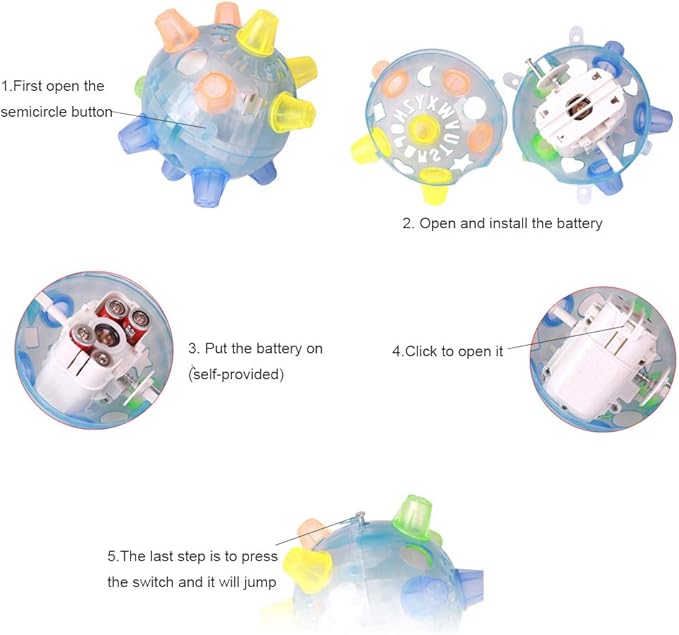 Music Dancing Ball,Flashing Ball Dog Toy Ball Dog Ball Pet LED Jumping Ball Toy Ball, Shake Jumping Ball Flash Bouncing Ball for Dogs Cats (Blue)