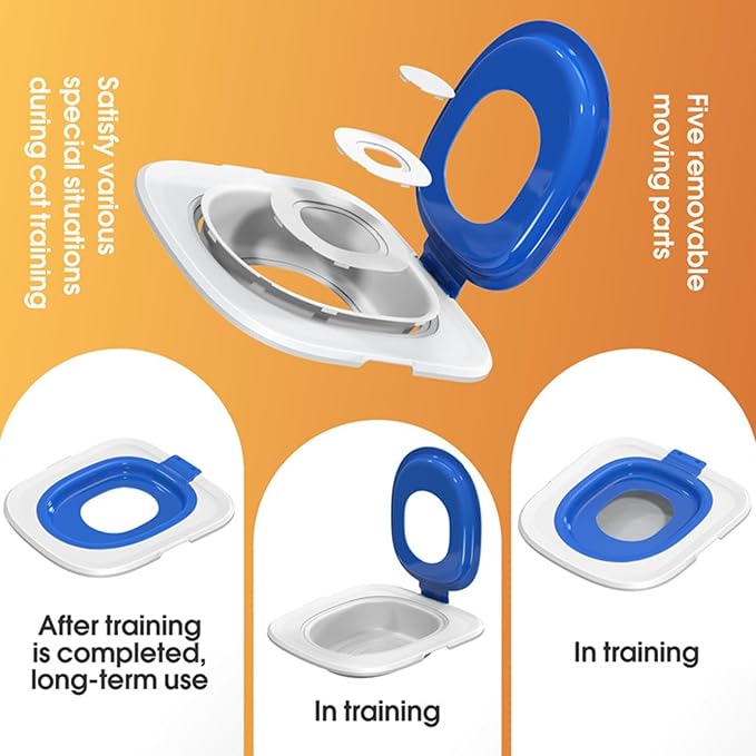 Cat Toilet Training System - Portable Litter Box, Eco-Friendly Potty Kit | Reusable Sand Trainer, Easy-to-Use Hygiene Tool for Pet Care