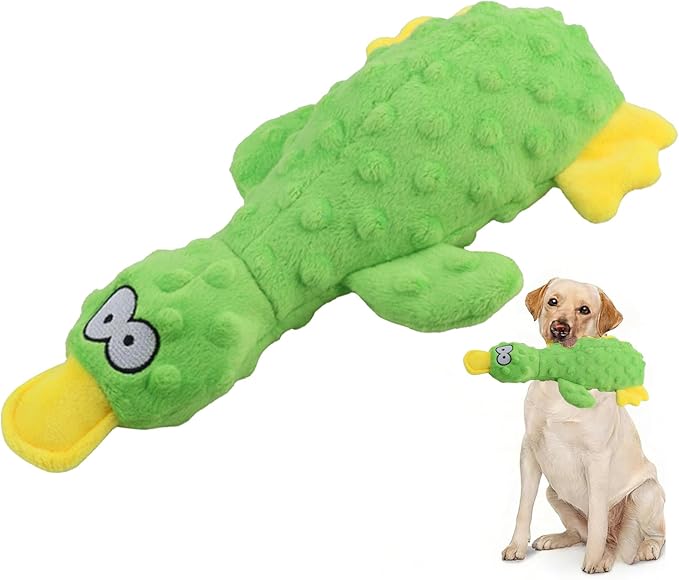 Calming Duck for Dogs, Interactive Squeaky Dog Chew Toy with Built-in Squeaker, Stuffed Duck Dog Squeaky Toy to Keep Them Busy for Small, Medium & Large Dogs Cats