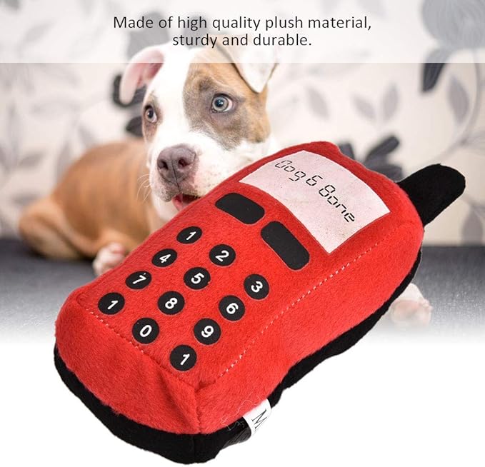 Squeaky Dog Toys, Squeaky Plush Cell Phone Toy Dog Chew Toy Pet Chew Squeaker Toys Funny Mobile Phone Shape Interactive Toy for Dog Cat