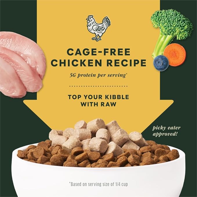 Instinct RawBoost Mixers, Freeze Dried Dog Food Topper, Grain-Free - Cage Free Chicken, 6 oz. Bag