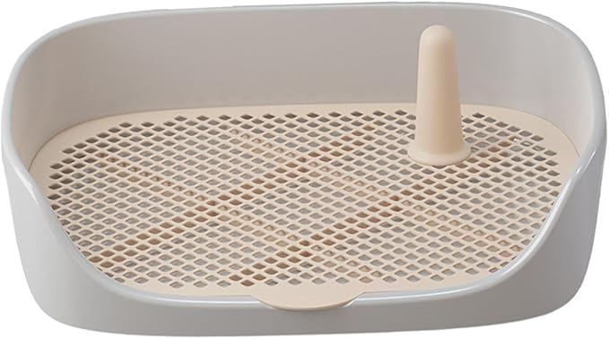 Litter Tray Pet Kitten Toilet Training Potty Pet Litter Pan Portable Design Anti Splashing Function Suitable for Small Animal Indoor Outdoor, Gray 40x30x11cm