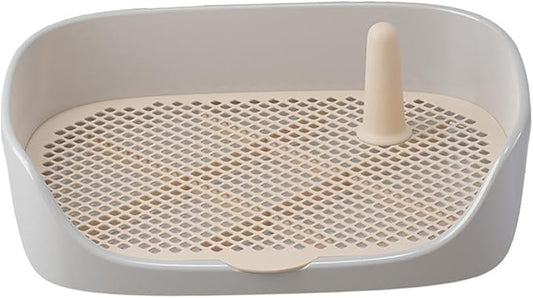 Litter Tray Pet Kitten Toilet Training Potty Pet Litter Pan Portable Design Anti Splashing Function Suitable for Small Animal Indoor Outdoor, Gray 40x30x11cm