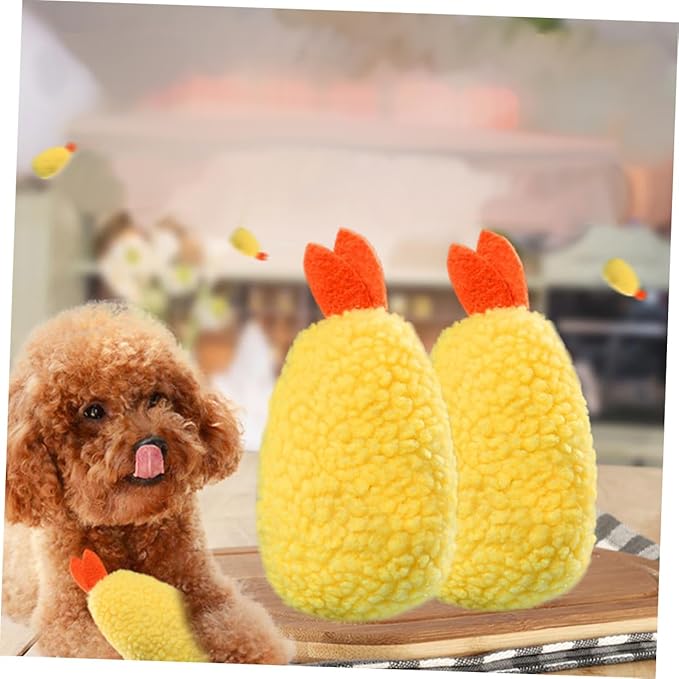 Dog Vocalizing Plush Chew Toy 2 Pack for Healthy Teeth and Gums Interactive Pet Comfort Plaything for Cats and Dogs 5.11X2.36X1.96 Inches