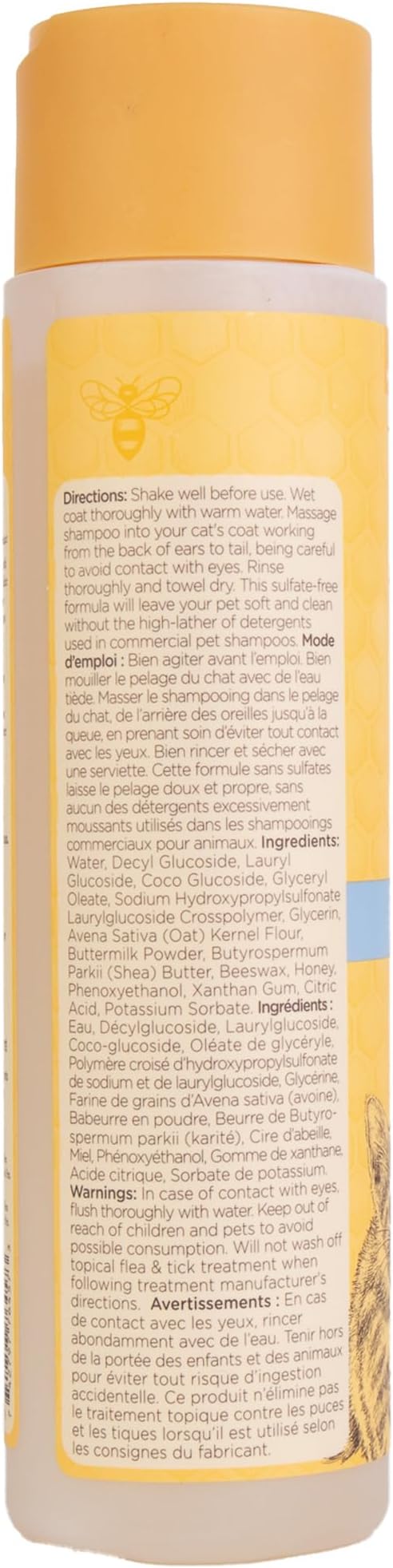Burt's Bees for Pets Tearless Kitten Shampoo with Buttermilk and Honey, 99% Natural Origin Gentle Cat Shampoo for Sensitive and Itchy Skin, pH Balanced and Fragrance-Free, 10 Fl Oz - 6 Pack