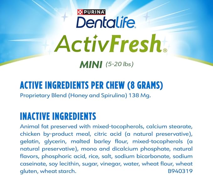 DentaLife ActivFresh Dog Chews for Mini and Small Dogs 5-20 lbs., Dental Chews to Freshen Breath, Chicken Flavor, 16.9 oz., 56 Chews - 56 ct. Pouch